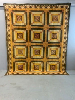 Indo-Pak Sindhi large appliqué relli bedcover (275 x 220cm)