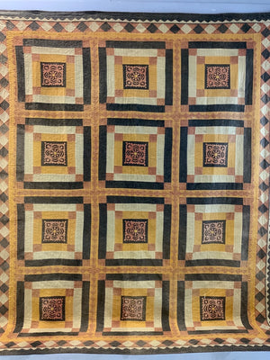 Indo-Pak Sindhi large appliqué relli bedcover (275 x 220cm)