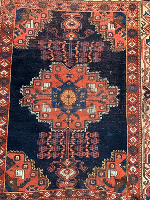 Afshar antique medallion rug (191 x 140cm)