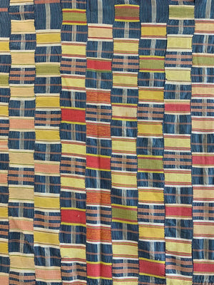 Ghana Ewe vintage cotton mantle (248 x 167cm)