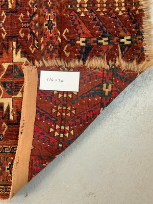Turkmen Kizil Ayak antique chuval bagface (74 x 117cm)