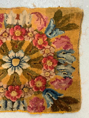 Axminster antique carpet fragment (57 x 48cm)