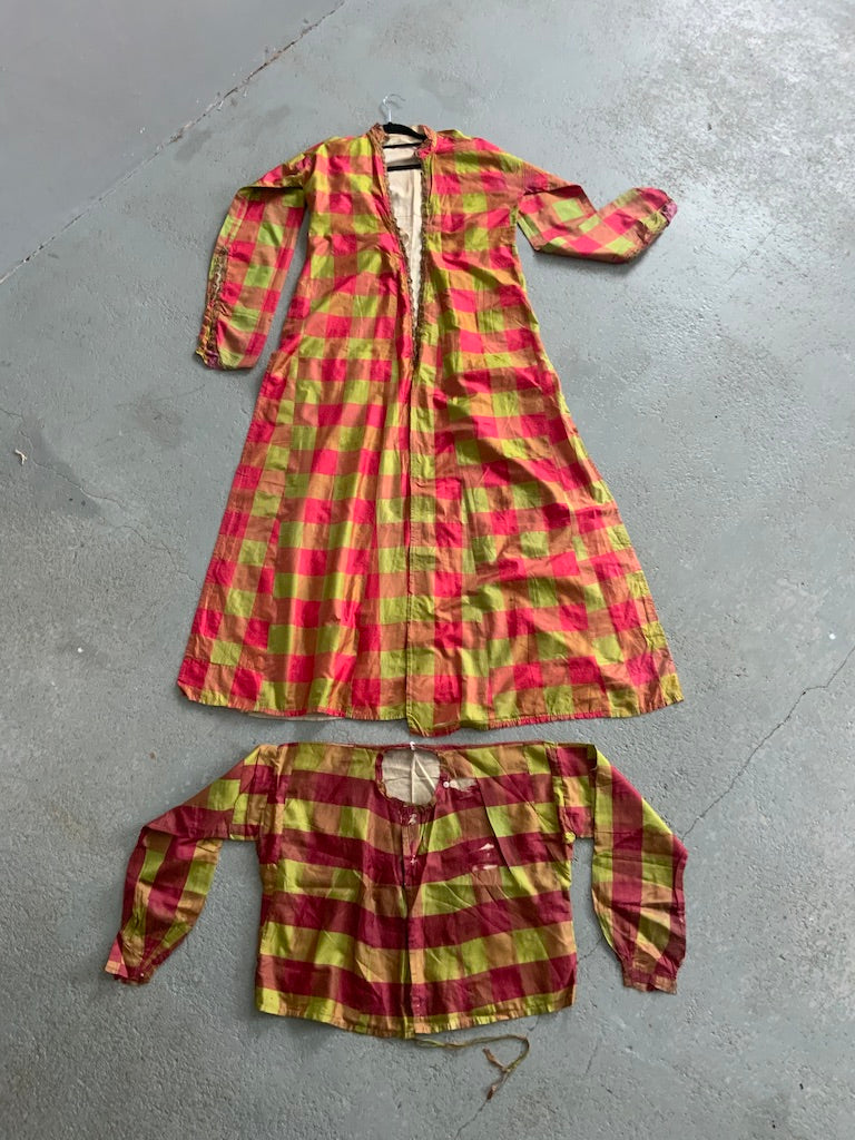 Ottoman antique silk Antari robe with a small bolero *AF