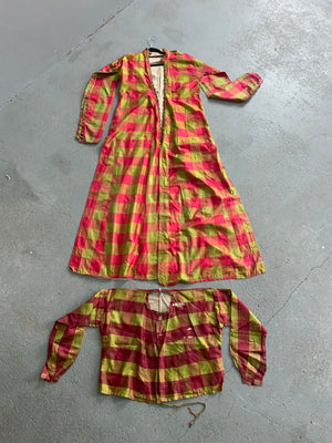 Ottoman antique silk Antari robe with a small bolero *AF