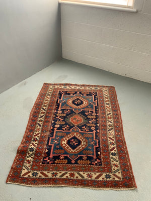 Karajah dark blue vintage rug (134 x 95cm)
