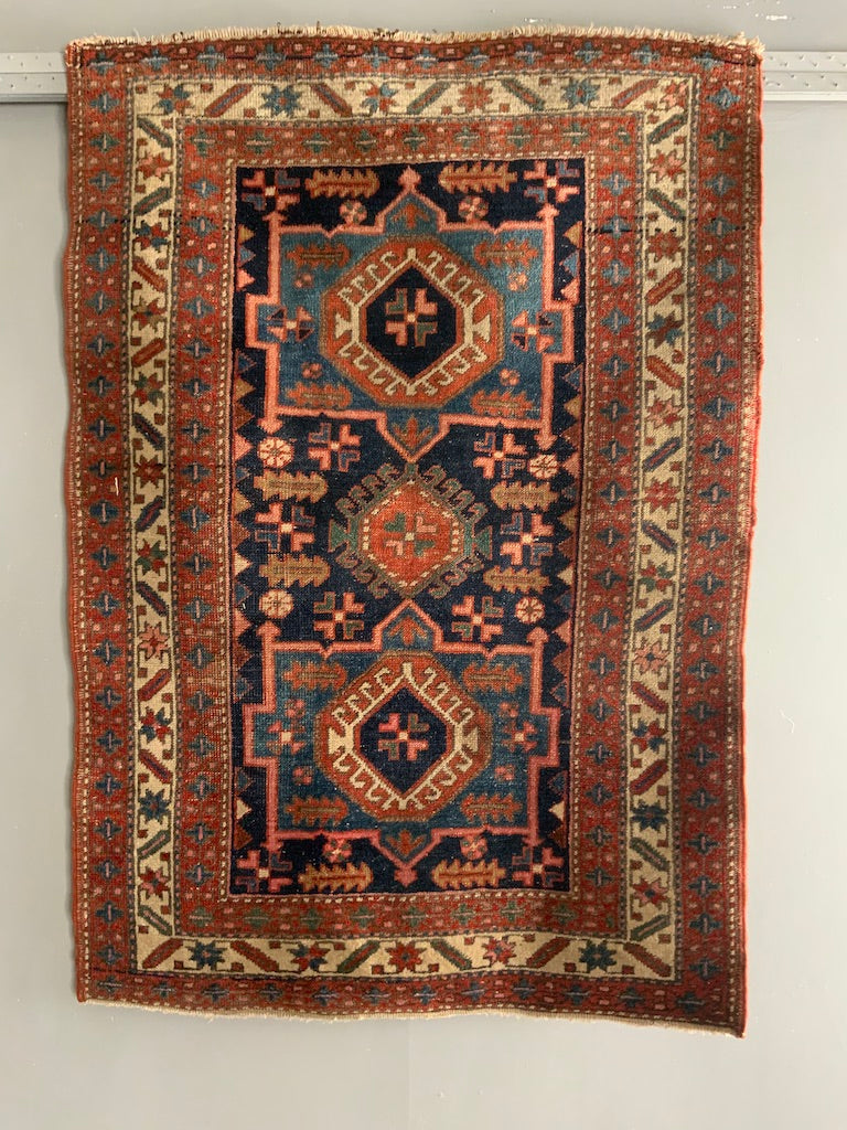 Karajah dark blue vintage rug (134 x 95cm)