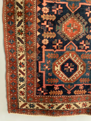 Karajah dark blue vintage rug (134 x 95cm)