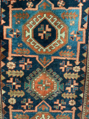 Karajah dark blue vintage rug (134 x 95cm)