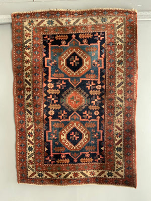 Karajah dark blue vintage rug (134 x 95cm)