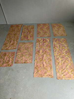 French antique 18th cent silk brocade pieces [8]