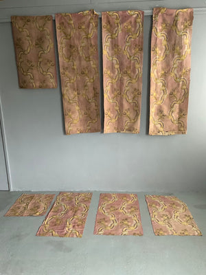 French antique 18th cent silk brocade pieces [8]