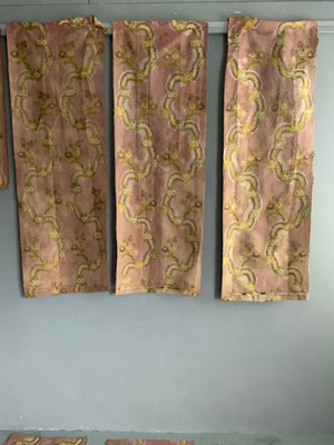 French antique 18th cent silk brocade pieces [8]