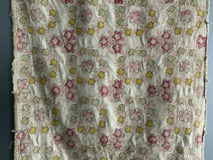 Italian Assisi work embroidered throw (130 x 102cm)