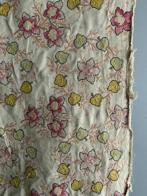 Italian Assisi work embroidered throw (130 x 102cm)