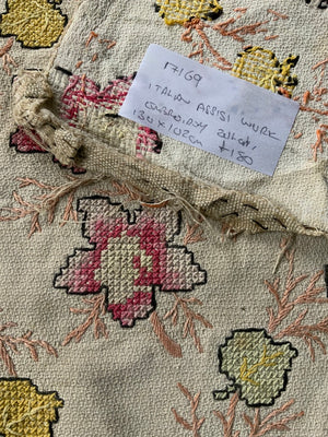 Italian Assisi work embroidered throw (130 x 102cm)