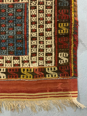 Turkish antique flatwoven cicim rug (188 x 164cm)