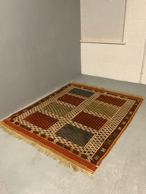 Turkish antique flatwoven cicim rug (188 x 164cm)