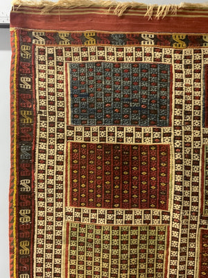 Turkish antique flatwoven cicim rug (188 x 164cm)