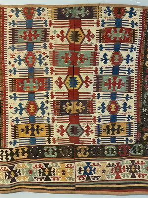Turkish Anatolian antique kilim fragment (174 x 163cm)