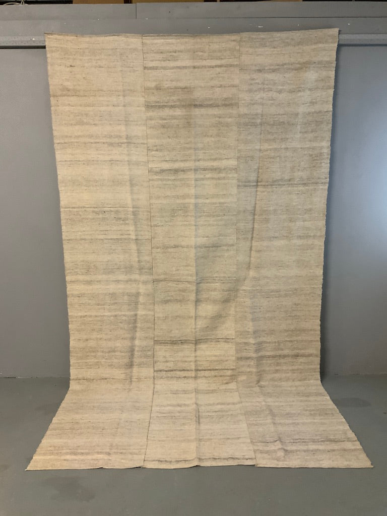 Turkish lightweight cotton / goat hair plainweave coverlet (326 x 180cm)