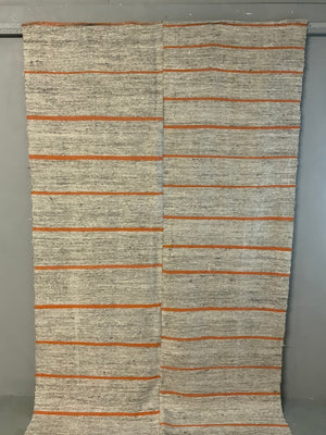 Turkish lightweight cotton / goat hair flatweave coverlet (340 x 158cm)