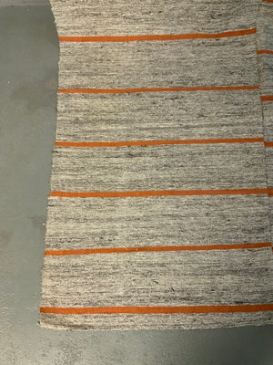 Turkish lightweight cotton / goat hair flatweave coverlet (340 x 158cm)