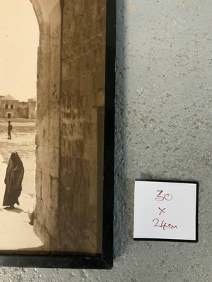 Al Aqsar Mosque Jerusalem sepia photo 1920s (30 x 24cm)