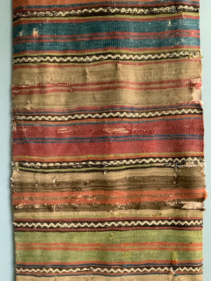 Anatolian antique plainweave long panel (323 x 71cm)