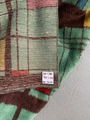 Turkish Isparta carpet in Art Deco design (263 x 180cm)