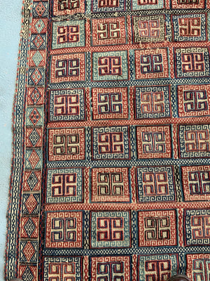 Caucasian antique Verneh palas flatweave (180 x 156cm)