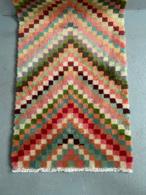 Turkish chevron design Tülü runner (330 x 68cm) *new