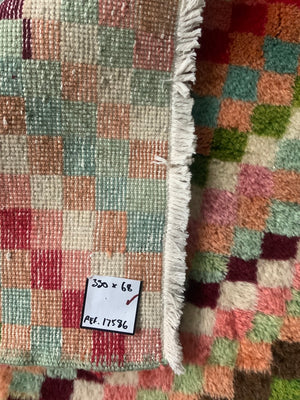 Turkish chevron design Tülü runner (330 x 68cm) *new