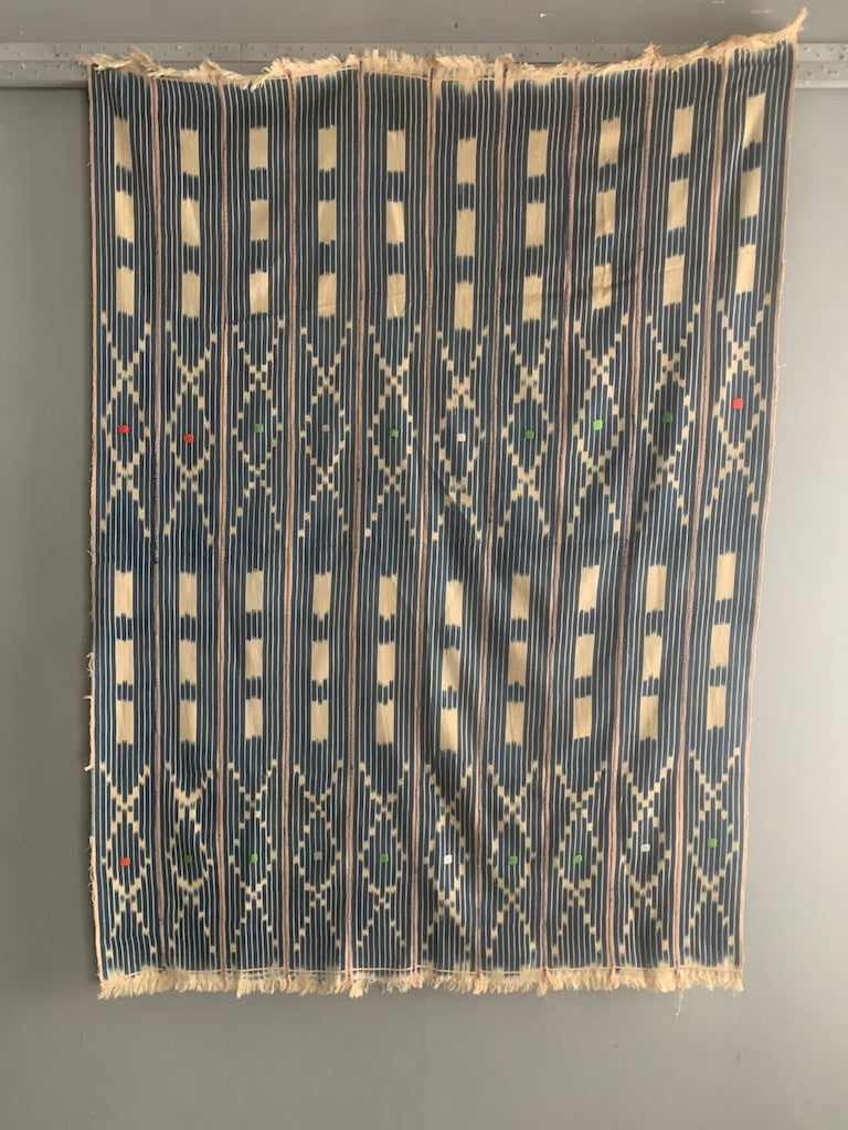 Ivory Coast Baule / Baoulé indigo cotton ikat (150 x 108cm)