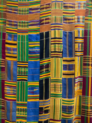 West African Ashanti or Ewe kente mantle (185 x 112cm)