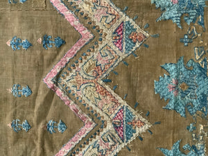 Antique embroidery fragment - possibly Anatolian Armenian  (117 x117cm)