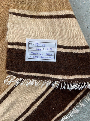 Turkish Siirt lightweight medallion kilim (144 x 117cm)