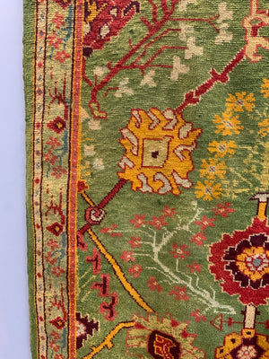 Turkish antique Edwardian Ushak cut and shut rug (219 x 179cm)