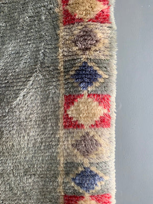 Finnish / Swedish vintage Rya rug (193 x 108cm)