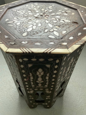 Leventine table with bone & MOP inlay (55 x 37cm)