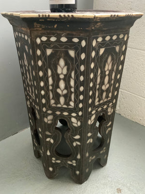 Leventine table with bone & MOP inlay (55 x 37cm)