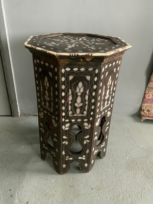 Leventine table with bone & MOP inlay (55 x 37cm)