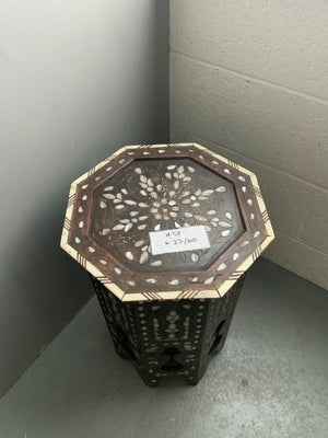 Leventine table with bone & MOP inlay (55 x 37cm)