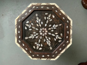 Leventine table with bone & MOP inlay (55 x 37cm)