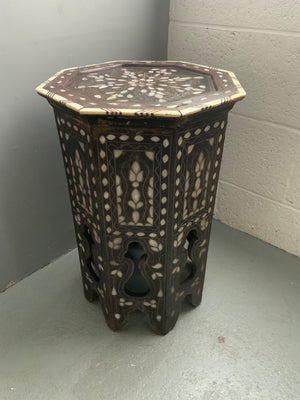 Leventine table with bone & MOP inlay (55 x 37cm)