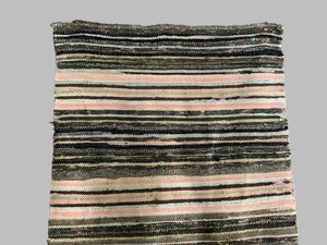 Swedish vintage rag-rug type flatweave runner (210 x 65cm)