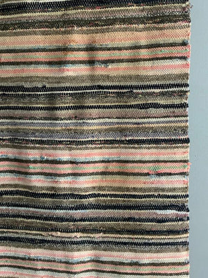 Swedish vintage rag-rug type flatweave runner (210 x 65cm)