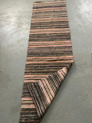 Swedish vintage rag-rug type flatweave runner (210 x 65cm)