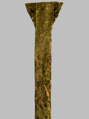 Italian green antique silk velvet priest’s stola (146cm)