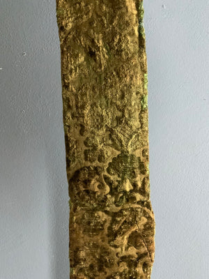 Italian green antique silk velvet priest’s stola (146cm)
