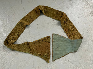 Italian green antique silk velvet priest’s stola (146cm)